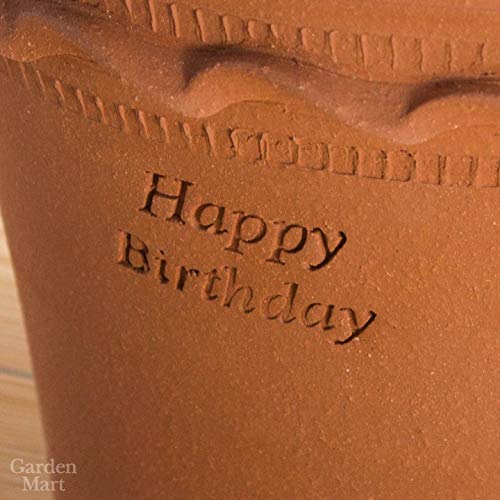 Amazon | ウィッチフォード テラコッタ植木鉢 Happy Birthday ペイ Amazon | ウィッチフォード テラコッタ植木鉢 Happy Birthday ペイ