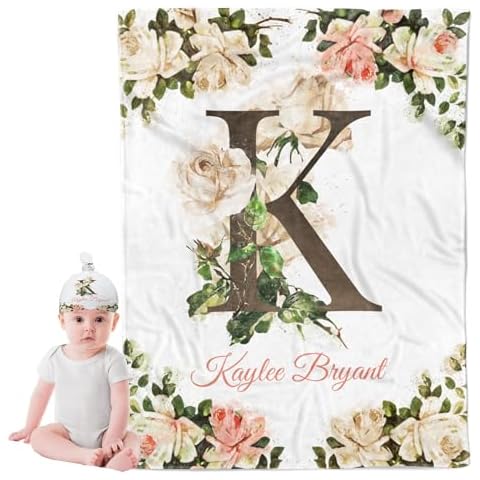 Sweewind Personalized Baby Blanket Personalized Baby Blankets for Girls Boys Custom Baby Blanket for Boys Girls Personalized Baby Girl Gifts Baby Blankets for Girls Customized Baby Blanket Cover