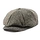 Herren Schiebermütze Baskenmützen Schirmmützen Barett Cap Retro Herringbone Bakerboy Newsboycap Gatsby Flat Cap 1920s Kostüm Accessoires Mütze