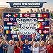 GXGM Weltmeisterschaft 2026 Banner 185 x 110 cm, Fussball Hintergrund fuer Wand, Watch Party Deko, Fotohintergrund mit Nationalflaggen, Fanparty und Fussballabend