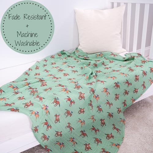 Image of LollyBanks Muslin Swaddle Blanket, 47 x 47 in, Newborn Receiving Blanket