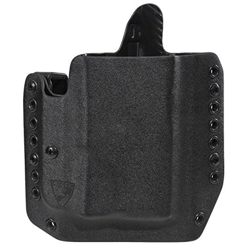 DSG ARMS - Alpha Lighted - OWB Kydex Holster - Outside The Waistband (Glock 19/23/32/45 w/TLR-7, Right Black)