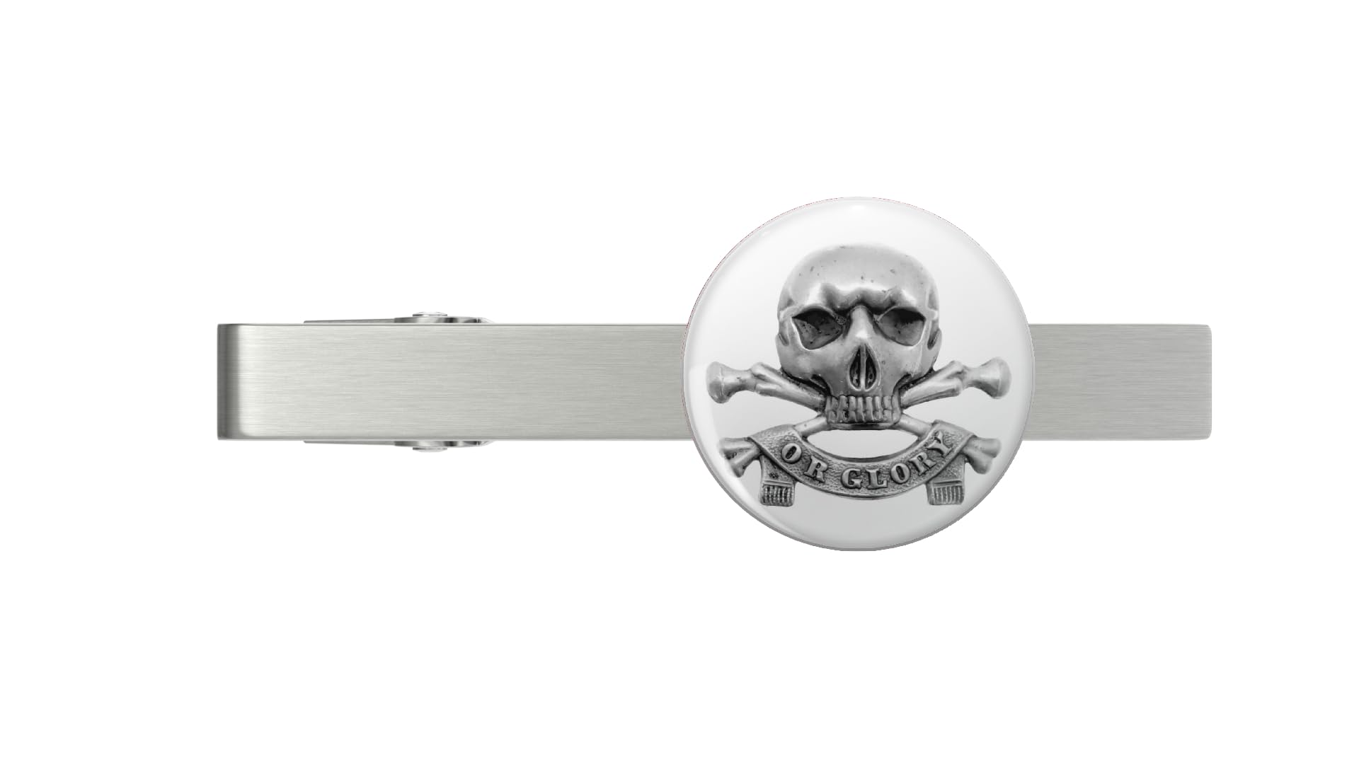 Death Or Glory - 17th Lancers (Duke of Cambridge's Own) Cap Badge Silver Tie Clip Tie Bar Veteran Gift