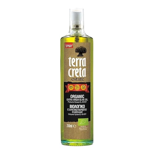 Terra Creta - Aceite de oliva virgen extra orgánico Estate 8.5fl oz, 1 calolie por spray