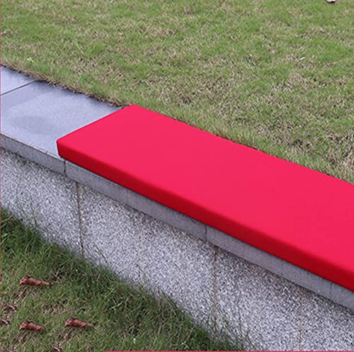 WUWEI Waterproof Outdoor Bench Cushion 2 3 Seater,Rectangle Soft Chaise Swing Chair Cushion Removable Foam Furniture Sunbed Mattress Thick Indoor Dining Chair Mat