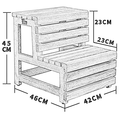 Taburete familiar simple para camas altas y estantería de cocina 3