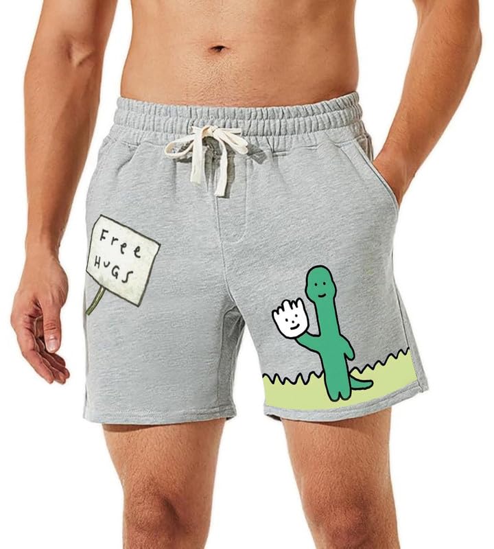 Image of hotfits Men's Casual Cotton All Season Soft Feel Fabric Printed Boxer Shorts,Workout Shorts, Elastic Waist Running Shorts with 2 Side Pockets - Pack of 1