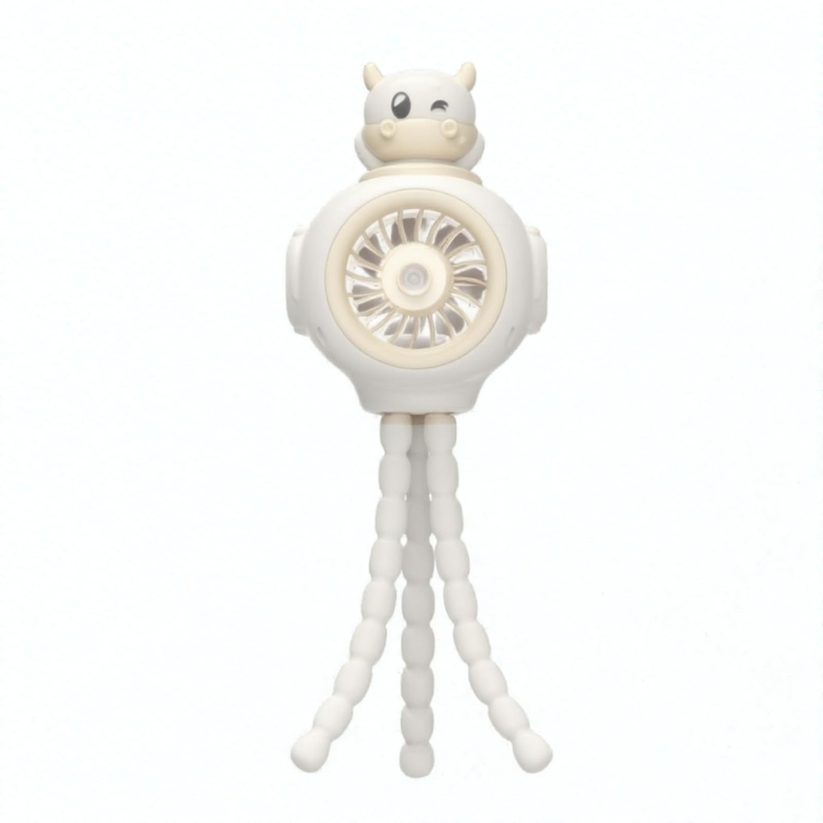 Mini Ventilateur avec Trépied Flexible Compact Ventilateur Vaporisateur Rafraîchissant 3 Vitesses pour Bébés, Poussette