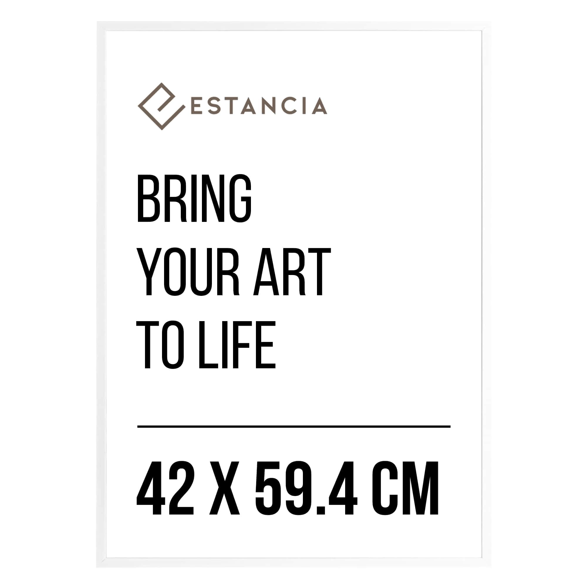Estancia White Pine Wood Photo Frame 42X59.4 Cm (A2) With Shatterproof Acrylic Glass | Modern 42 X 59.4 Cm Wooden Picture Frame