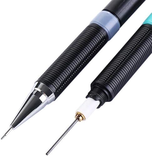 Miniatura 4 de Lápiz mecánico de metal, 0.3, 0.5, 0.7, 0.035 in, lápiz automático HB 2B, lápiz de pintura de ingeniería para escribir, dibujar, bosquejar (0.012 in