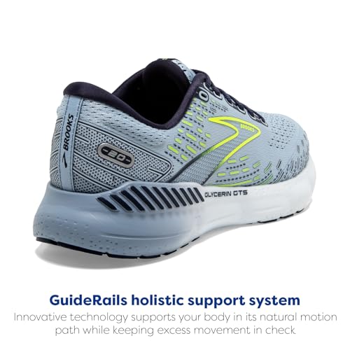 Image of Brooks Women's Glycerin GTS 20 Supportive Running Shoe - Light Blue /Peacoat /Nightlife - 8.5 Medium