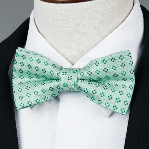 Image of HISDERN Bow Ties for Boys Pre Tied Toddler Bow Tie Adjustable Kids Bowties Clip On Fun Patterned Bowties for Wedding Party