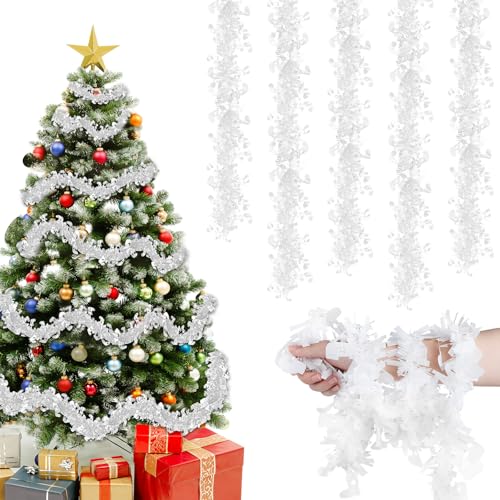 Joxessaien Lametta Weihnachtsbaum 8 Stück × 2 m –...