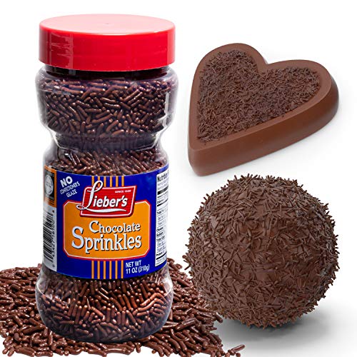 Lieber's Chocolate Sprinkles | Tasty Chocolate Jimmies Are A Great Dessert Topping For Cooking...