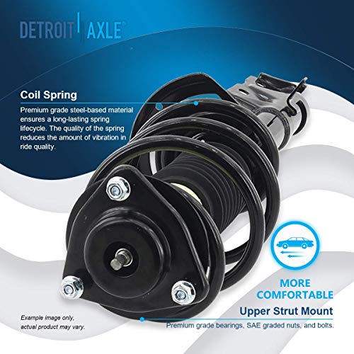 Image of Detroit Axle - 8pc Struts Sway Bars for Dodge Caliber 2007 2008 2009 [2.0L], Front and Rear Struts & Coil Spring Assembly Sway Bar Links Replacement Quick Install Ready Struts Shocks