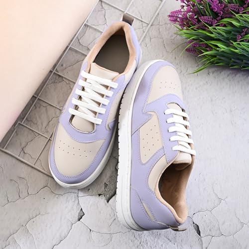 Image of Centrino Women's Sneakers | Cushioned Insole Comfortable Shoes | Trendy & Stylish Modern Sneakers | Durable TPR Sole Casual Walking Footwear (8155)