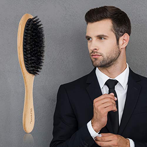 BFWood Boar Bristle Hair Brush - Pure Soft Hair Brush for Fine Thin Hair