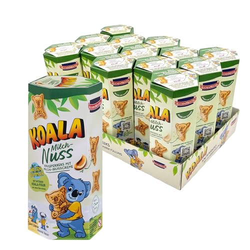 KuchenMeister Koala Kekse Milch Nuss 75g im 13er Vorratspack | Knusprige Kekse mit zarter Milch-Nuss-Cremefüllung | Limited Edition | 13 x 75g