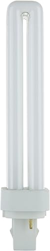 Miniatura 4 de Sunlite Bombilla fluorescente compacta PLD de 2 pines enchufable de doble tubo cuádruple, 26 vatios, 1560 lúmenes, base G24d3 de 2 pines, 2700 K