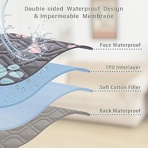 Dog-Bed-Cover-for-Pets-Blankets-Rug-Pads-for-Couch-Protection-Waterproof-Bed-Covers-Dog-Blanket-Furniture-Protector-Reusable-Changing-Pad-Dark-GreyColorful-Paw-82x102 - Cucciolini Doodles Dog-Bed-Cover-for-Pets-Blankets-Rug-Pads-for-Couch-Protection-Waterproof-Bed-Covers-Dog-Blanket-Furniture-Protector-Reusable-Changing-Pad-Dark-GreyColorful-Paw-82x102