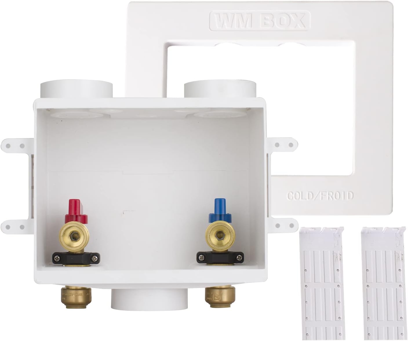 GUOFIS Washing Machine Outlet Box with Center Drain,1/2 Inch PushFit