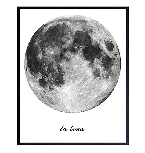 La Luna - Full Moon Decor - Moon Wall Art - Moon Wall Decor - Picture Photo...