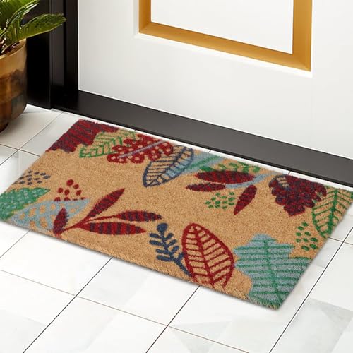 Image of HOKIPO Large 45x75cm Printed Coir Doormats for Entrance Main Door Mat, Multicolor (NEW-IN-479)