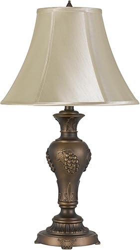 Cal Lighting BO-2951TB Lámpara de mesa de transición con una luz de Cory Collection en latón, acabado antiguo, 14.50 pulgadas