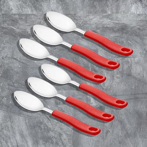 Image of 16-Piece Stainless Steel Cutlery Set, Fruit Fork Set & Table Spoon Set, Heavy Duty, Rust-Resistant, Dishwasher Safe Dessert Forks (Fruit Fork + Table Spoon Set- 16PC) - Multicolour