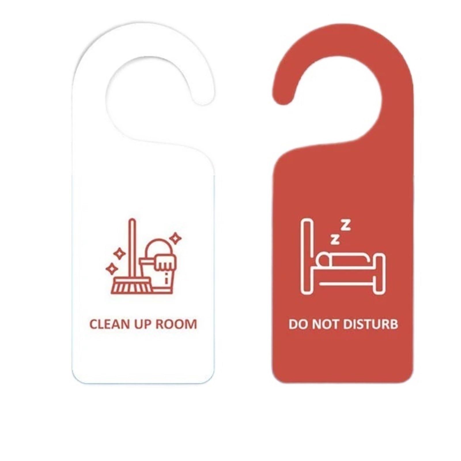 Door Handle Hanging Sign 1pcs Do Not Disturb Door Tags Sign Bar Hotel Mall Office New Beautiful White Red Hanging Tag