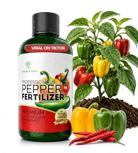 Leaves & Soul Pepper Fertilizer Liquid Pepper Plant Food 5-1-5 Formula 8 oz