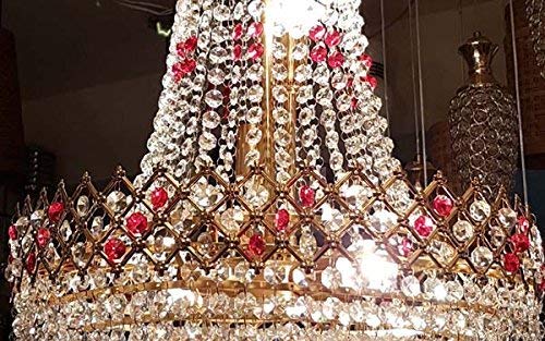 Image of Chandelier Ceiling Lamp Jhumar Glass Crystal Big Size Jhumar Lamp for Living Room /Hall /Bed Room