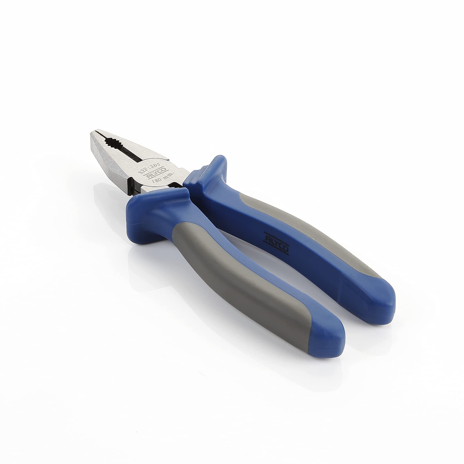 Alyco - Alicates de Corte Universales de 180 mm en Acero Cr-V Anticorrosión, Pelacables con Triple Función, Herramienta Profesional Multiusos con Mango Bimaterial