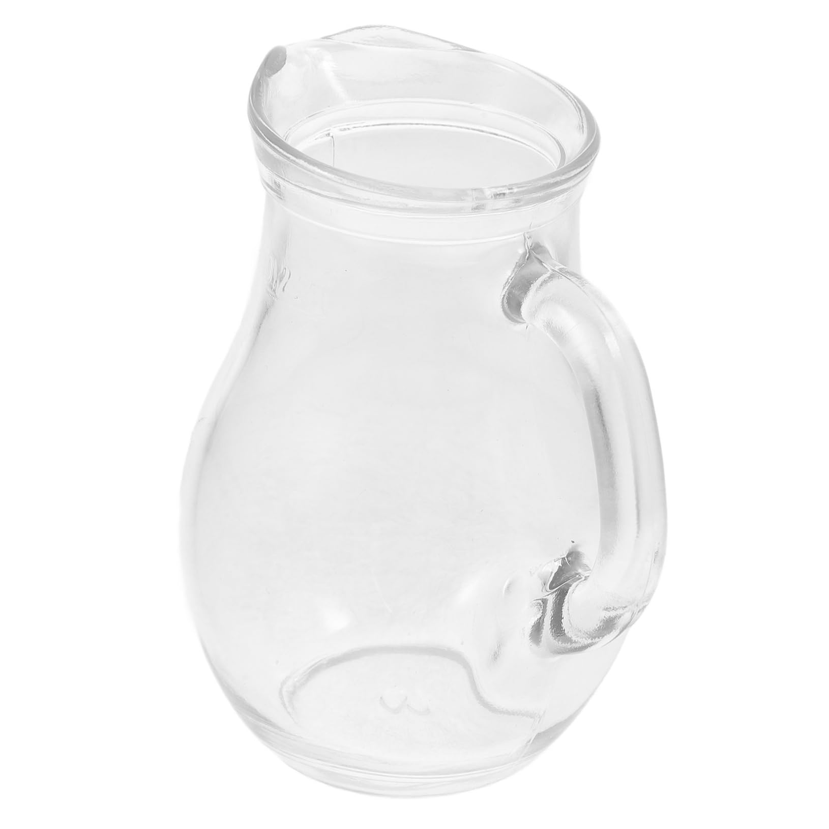 Cabilock 250ml Transparent Glass Hip Flask Single Serve Milk Pitcher Frother Milk Pitcher
