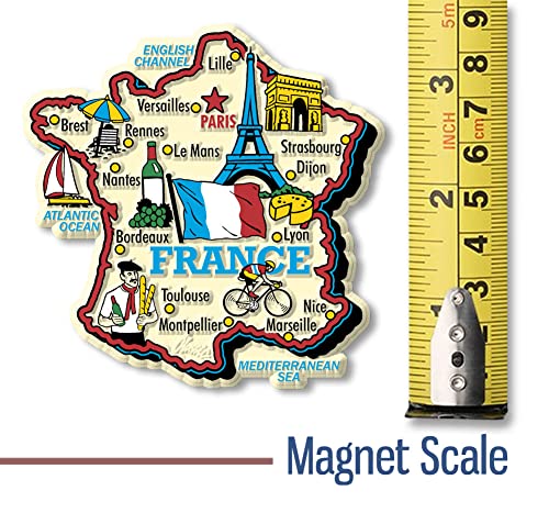 Imán decorativo de mapa Jumbo de Francia Classic Magnets miniatura 2