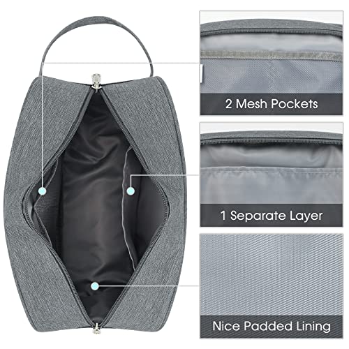 Image of Narwey Travel Toiletry Bag for Women Traveling Dopp Kit Men Toiletries Bag Cosmetic Bag Makeup Bag Medicine Bag for Traveling (Grey)