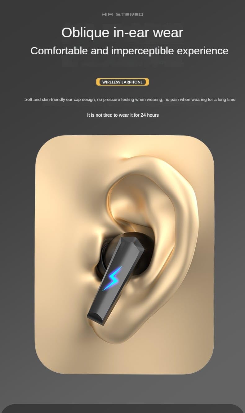 Casque Bluetooth sans fil ultra longue endurance avec interrupteur intra-auriculaire faible latence lors du jeu (blanc)