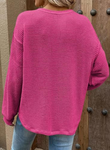 Dokotoo-Womens-Tops-2024-Oversized-Long-Sleeve-Crewneck-Waffle-Knit-Shirts-Business-Casual-Blouses-Basic-Shirts