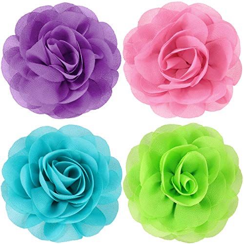WILLBOND 4 Pieces Dog Flower Bow Collar Multicolored Pet Bow Collar Dog Charms Flower Set for Puppy Cat Pet Grooming Accessories(Green, Lake Blue, Light Purple, Pink) by WILLBOND - Used condition - US$6.46