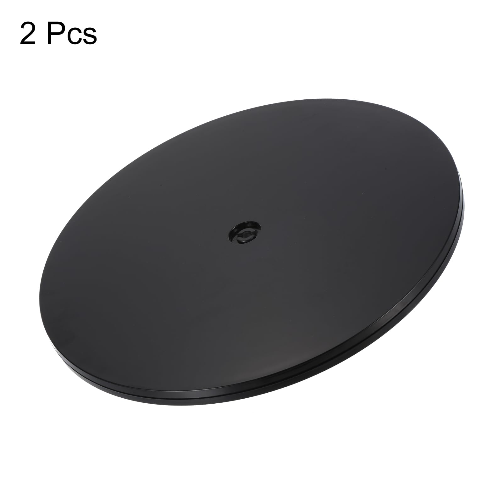 QUARKZMAN Lot de 2 Plateau Tournant Lazy Susan de 12 Pouces (Noir)