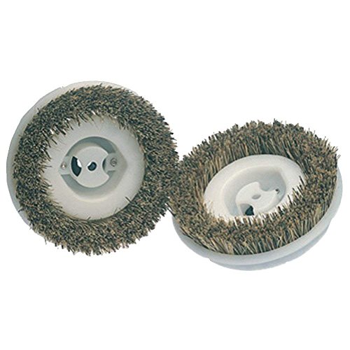 Koblenz Floor Scrubbing Brushes, Compatible with 12-inch Floor Polisher, Scrub Brushes with Tampico and Cocoa Bristles, 2-Pack, Standard, Beige/White, 9" L x 6" W x 2" H, 45-0134-2 by Koblenz - Used condition - US$14.06