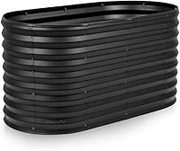 Vista 1 de Plant & Plot Camas de jardín elevadas galvanizadas para exteriores/ Jardinera elevada de 4 x 2 x 2 pies para jardinería, verduras, flores, caja