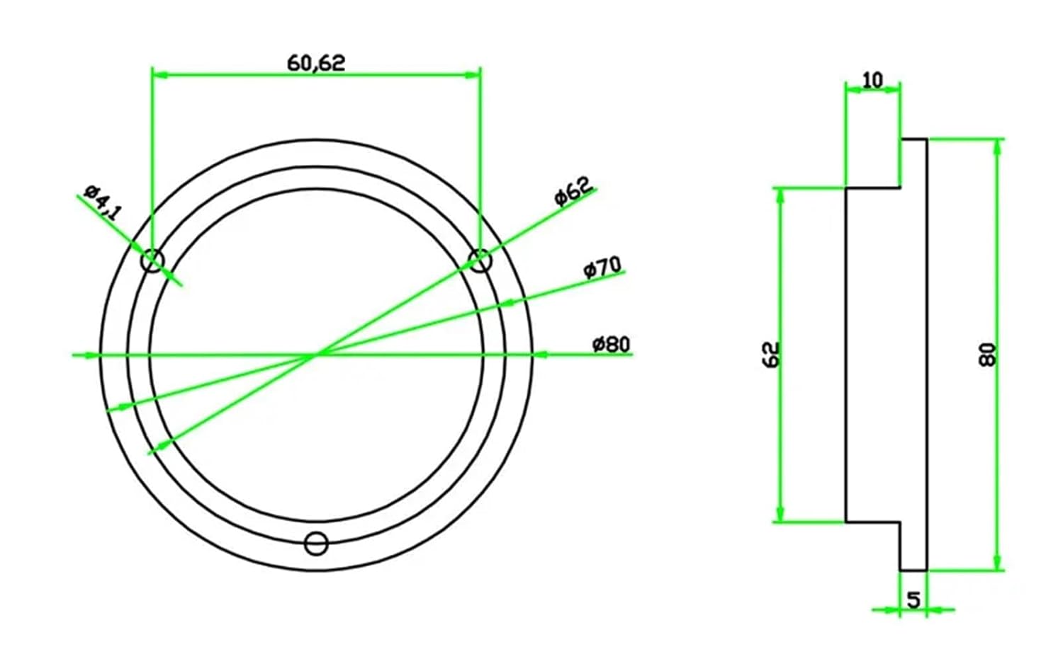 Metal Disc Level Crane Level Bubble High Precision Scope Bubble Level Size 80x62x15mm(Green)
