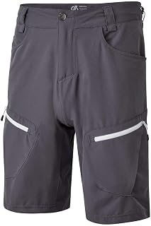 Dare 2b Tuned in II' Stretch Water Repellent Multi Zipped Pocket Walking Shorts - Ebony Grey, 40"
