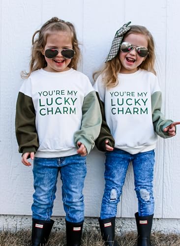 Holland Ave Lucky Charm | Toddler Kids St. Patricks Day Outfit | Boy St. Patricks Day Sweatshirt4