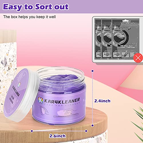 Car Cleaning Gel For Car Cleaning Kit Car Slime For Cleaning Car Putty Car Cleaning Putty For Car Interior Cleaner Dust Gel Cleaner For Car Detailing Kit Car Accessories Keyboard Cleaner (Purple) #TOP4
