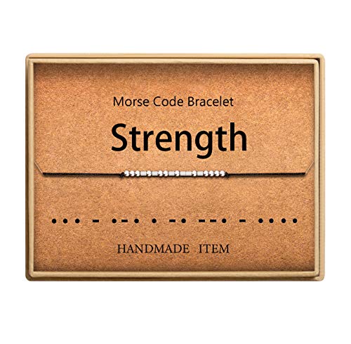 Lcherry Personalized Gift for Women Funny Morse Code Bracelet for Women Friendship Inspirational Gifts for Women