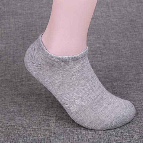 GCBTECH - Calcetines deportivos para hombre, calcetines de cuarzo, suela de rizo, calcetines para barcos, antideslizantes, algodón gris 39/44 EU