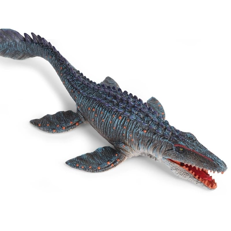 Image of SmilerSmile 13.5 inch Ambush Mosasaurus Figurine Plastic Sea Creature Toy for Toddlers