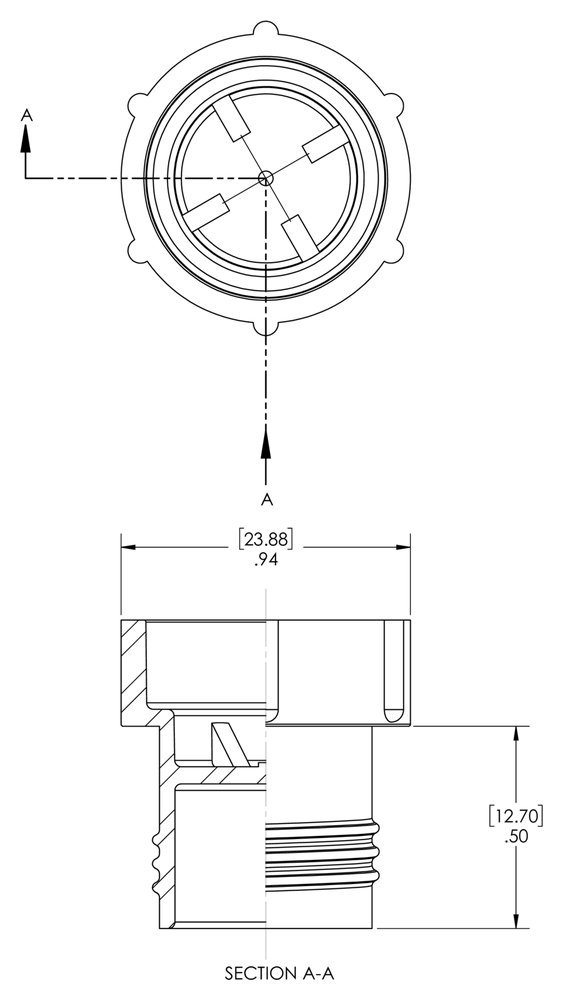 Caplugs 99394938 Plastic Threaded Plastic Plug for Flat-Faced O-Ring Hydraulic Fittings. PDF-80, PE-LD, to Plug Thread Size 13/16-16